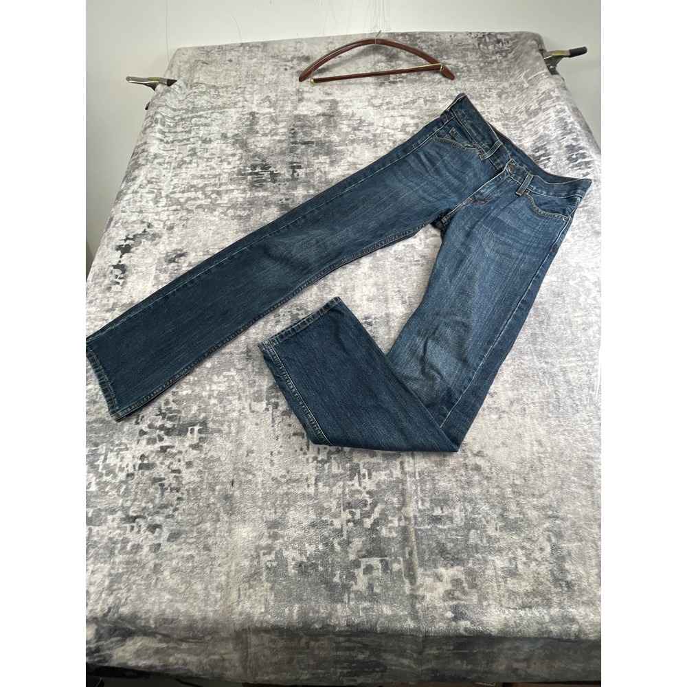 Levi's 527 Slim Bootcut Jeans Mens 30x34 Dark Blue Denim Casual Western